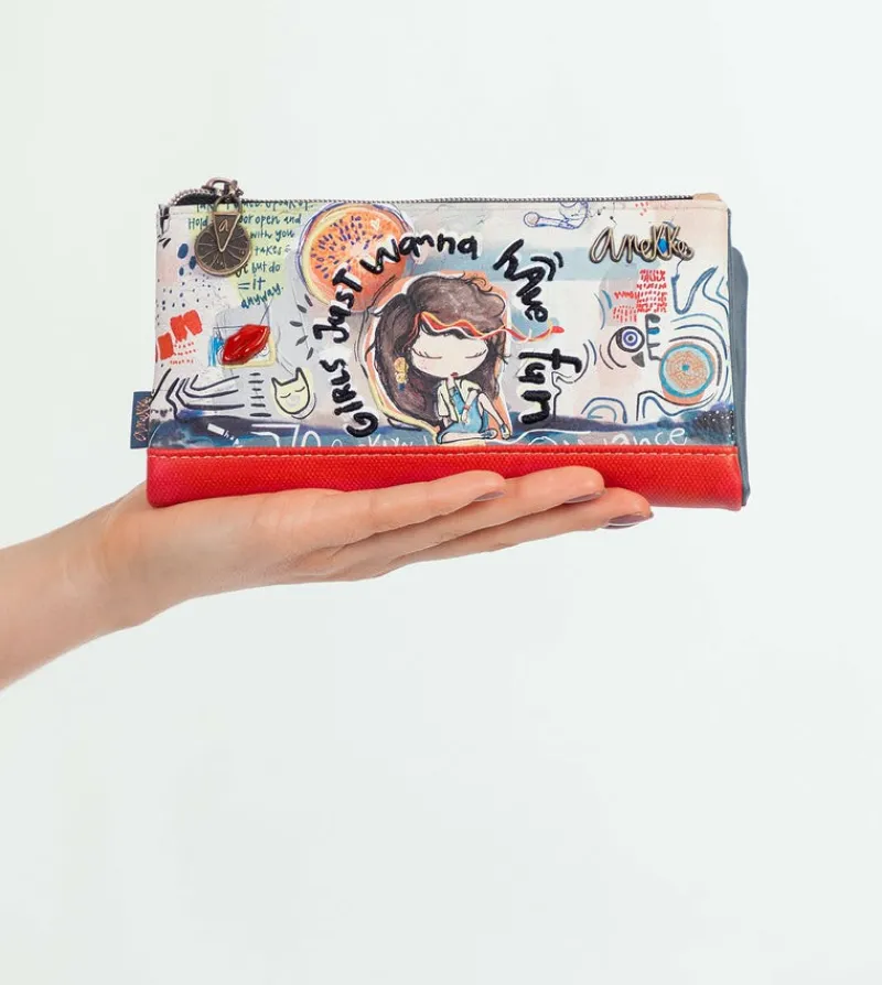 Anekke Fun & Music Large Flexible Wallet Outlet