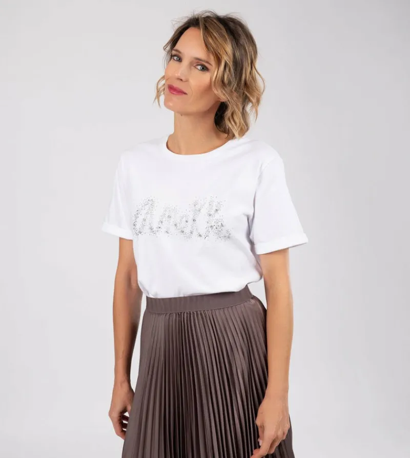 Anekke Glitter White T-Shirt Hot