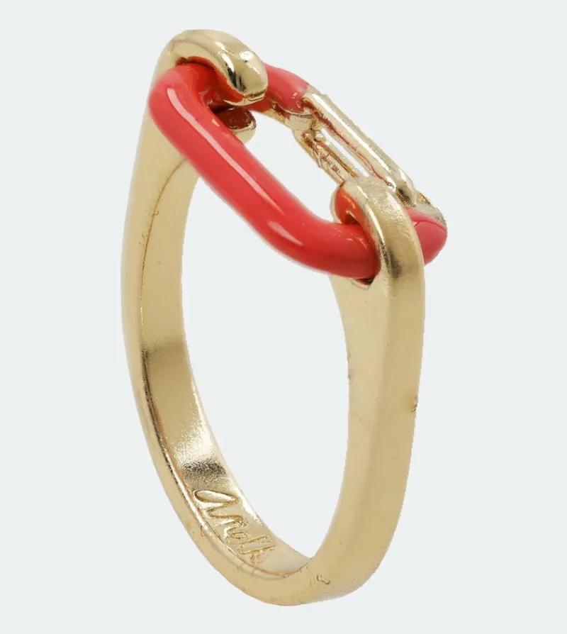 Anekke Gold Carabiner Ring Cheap