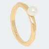 Anekke Golden Ring With Fehu Pearl Sale