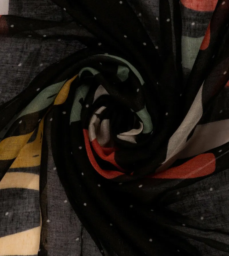 Anekke Kene Black Printed Scarf Best