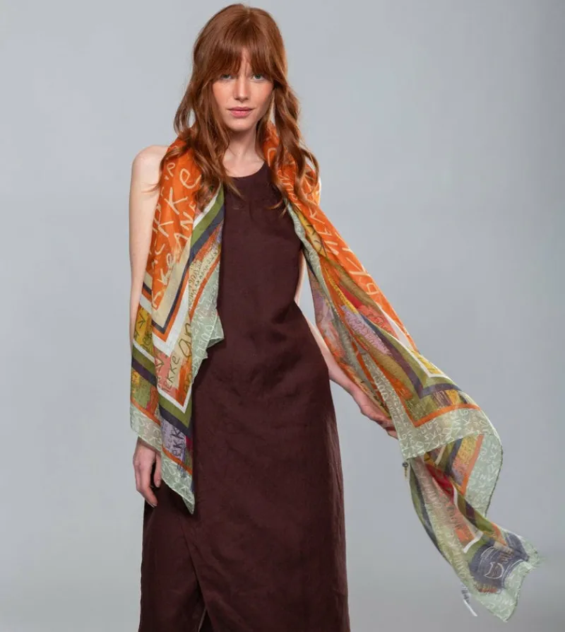 Anekke Magic Souls Ochre Print Scarf Best