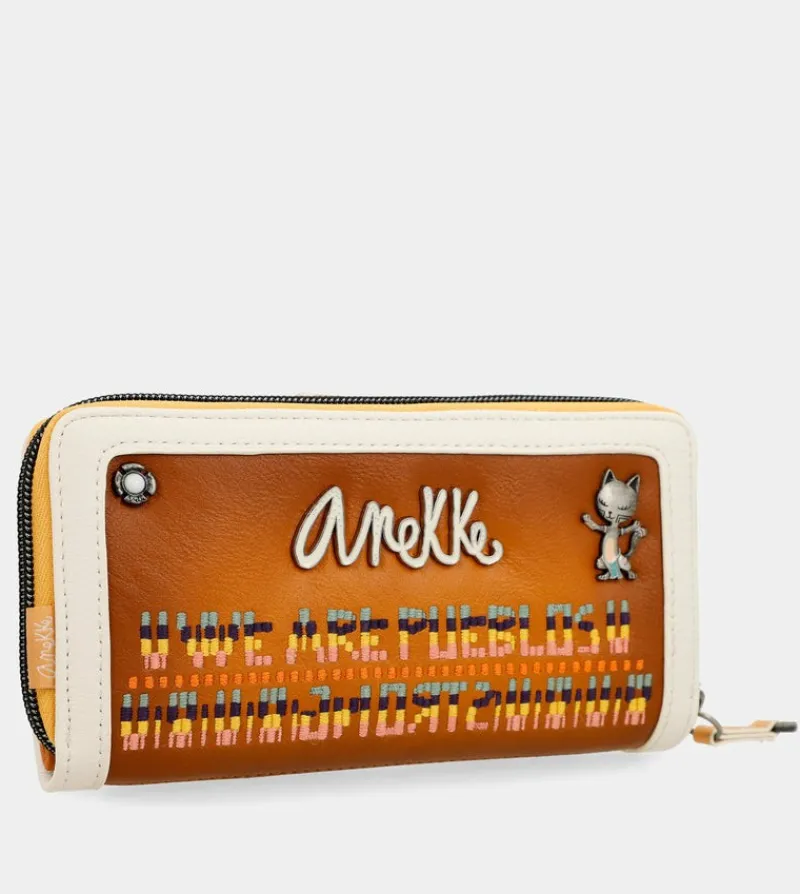 Anekke Magic Souls Rfid Brown Wallet Shop