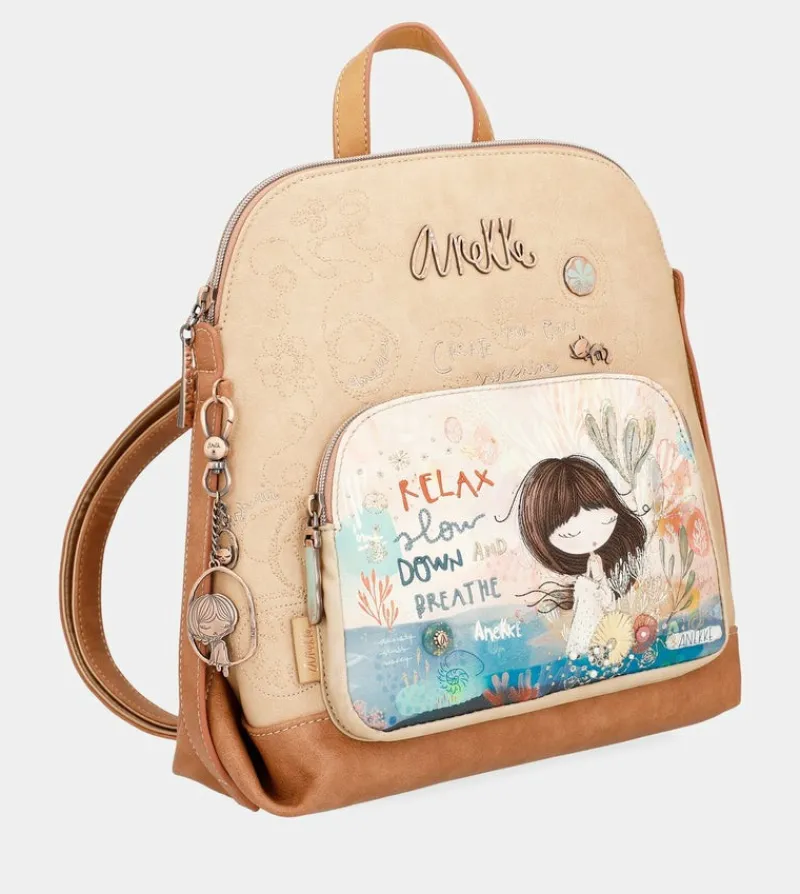 Anekke Mediterranean Backpack With Front Pocket Online