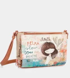 Anekke Mediterranean Triple Compartment Printed Crossbody Bag Outlet
