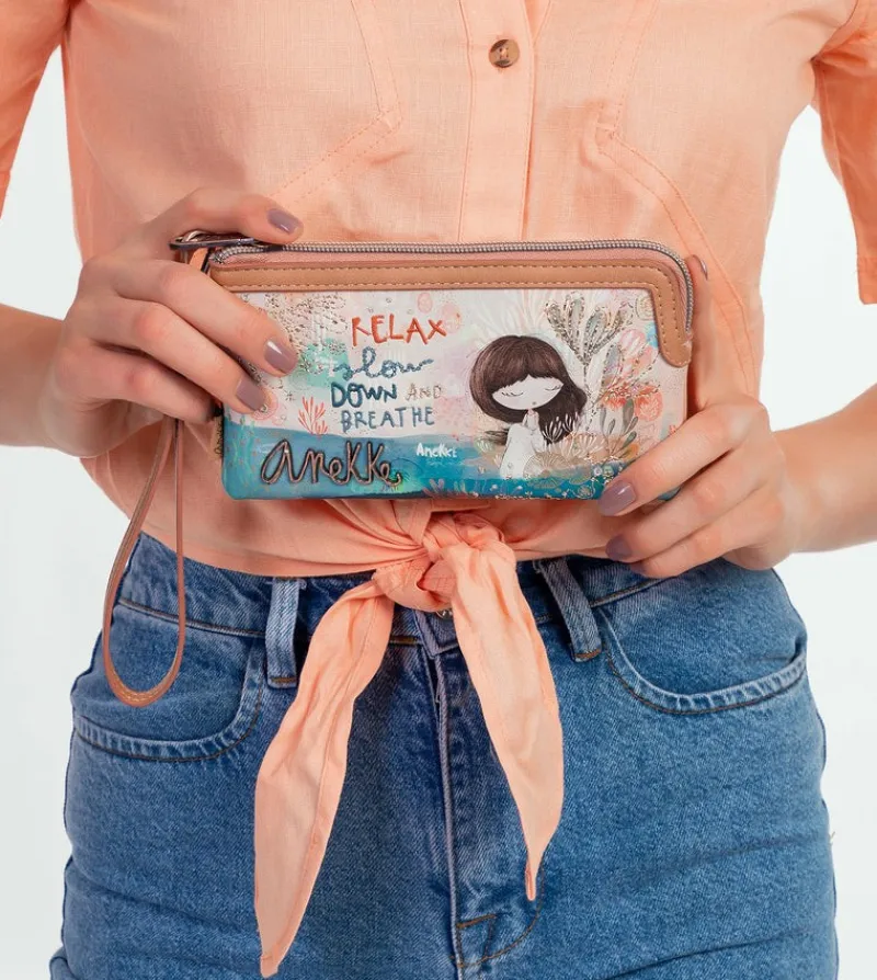 Anekke Mediterranean Wallet With Cell Phone Holder Fashion