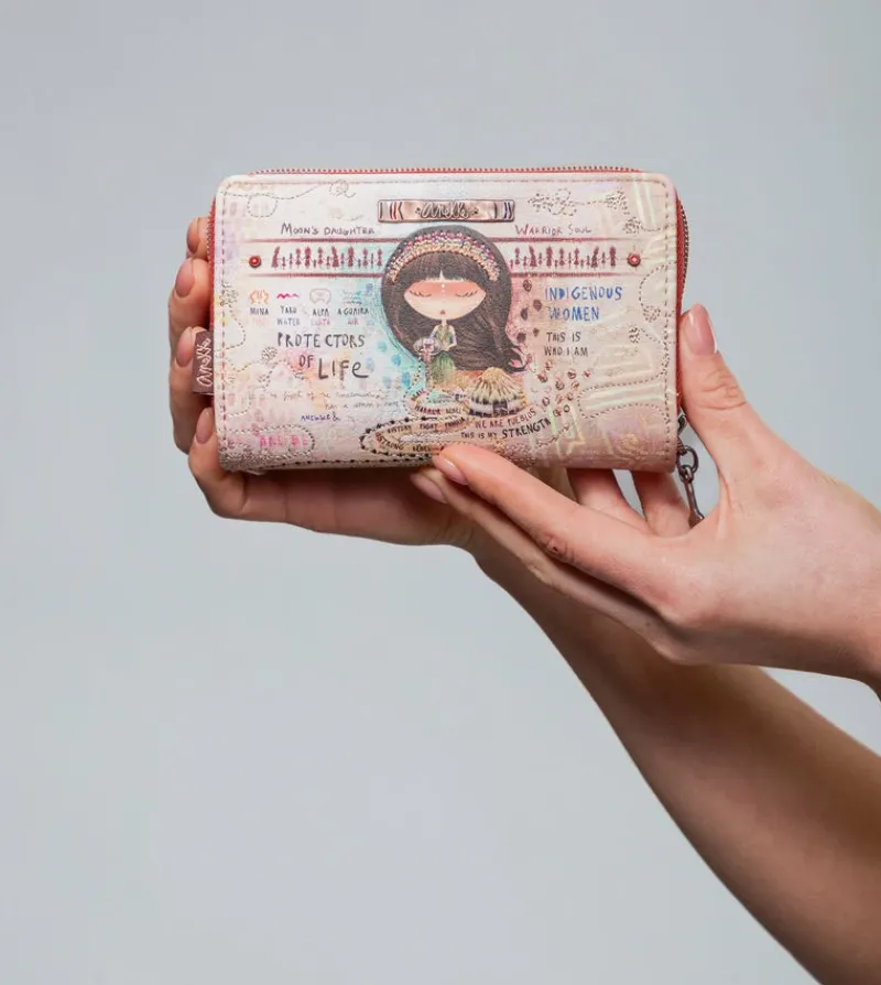 Anekke Menire Medium Rfid Embossed Wallet Sale