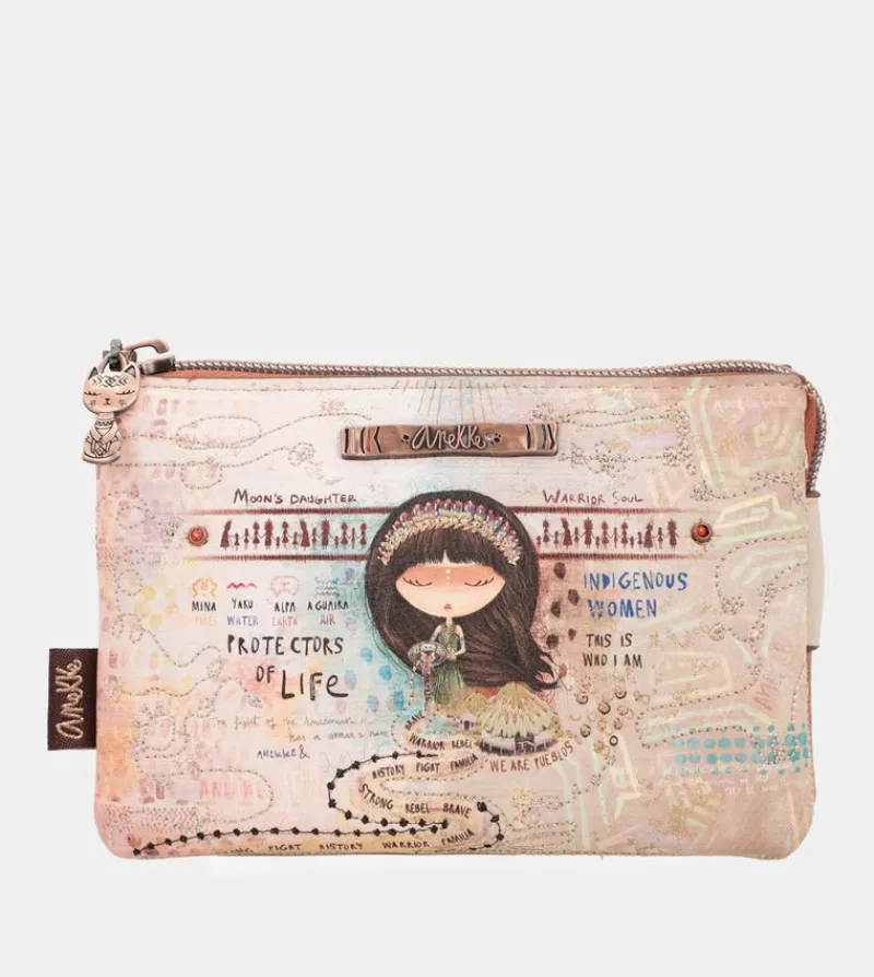 Anekke Menire Triple Compartment Coin Purse New
