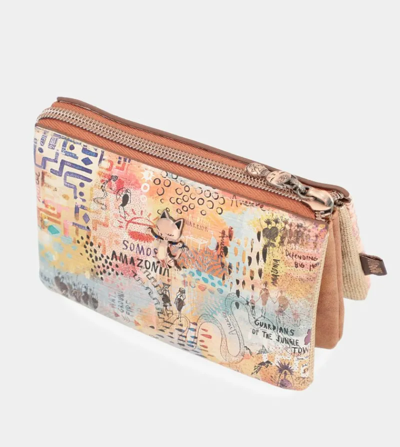 Anekke Menire Triple Compartment Coin Purse New