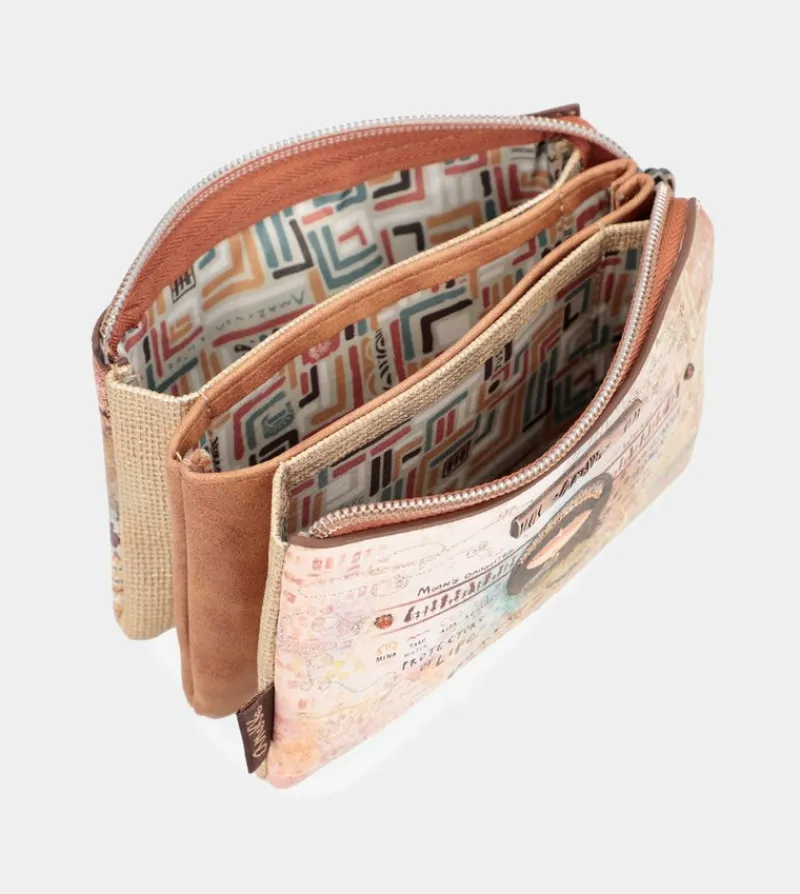 Anekke Menire Triple Compartment Coin Purse New