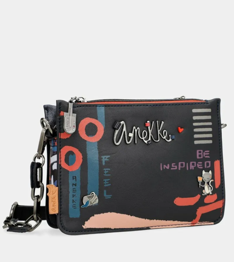 Anekke Nagare 3 Compartments Small Shoulder Bag Clearance