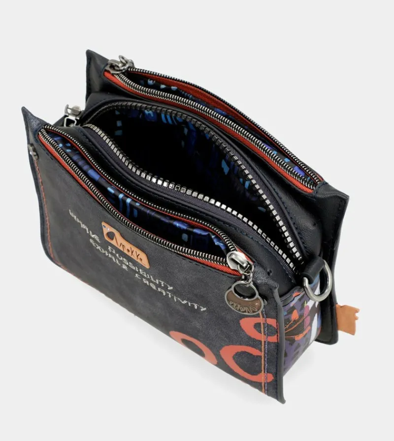 Anekke Nagare 3 Compartments Small Shoulder Bag Clearance