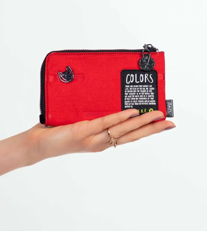 Anekke Nature Colors Red Coin Purse With Red Wallet Flash Sale