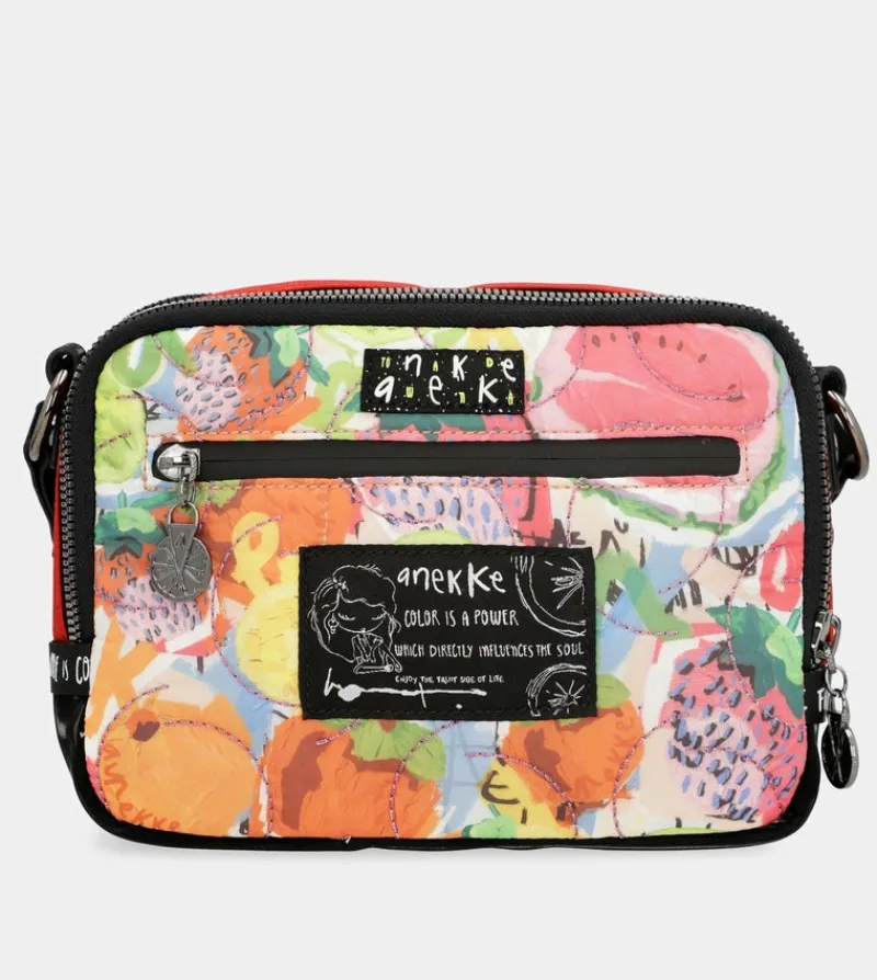Anekke Nature Colors Red Rectangular Shoulder Bag Fashion