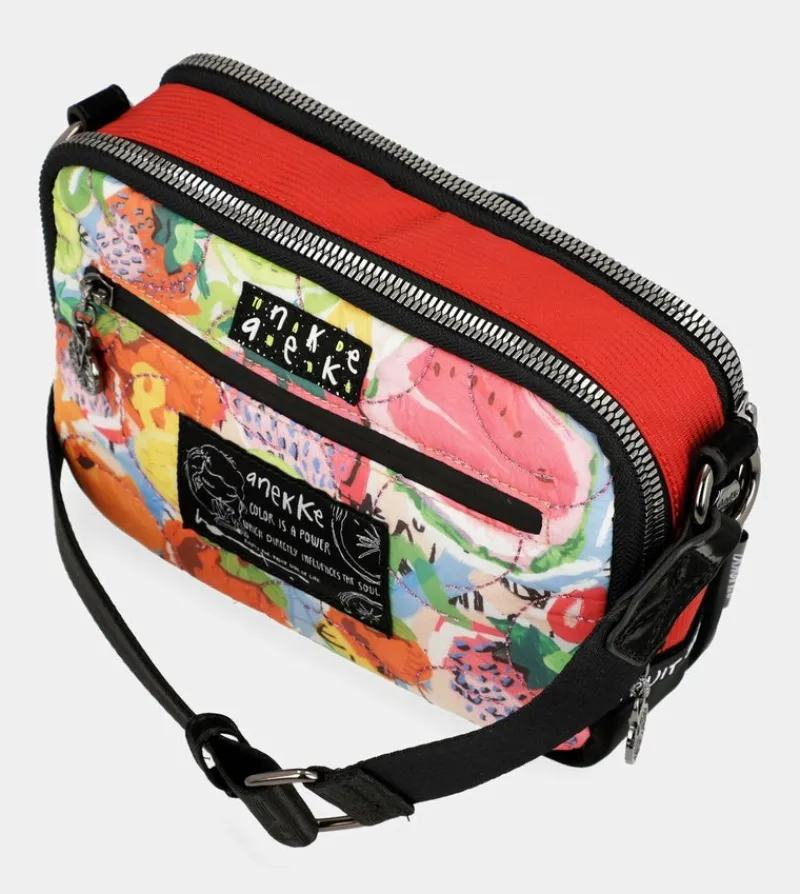 Anekke Nature Colors Red Rectangular Shoulder Bag Fashion