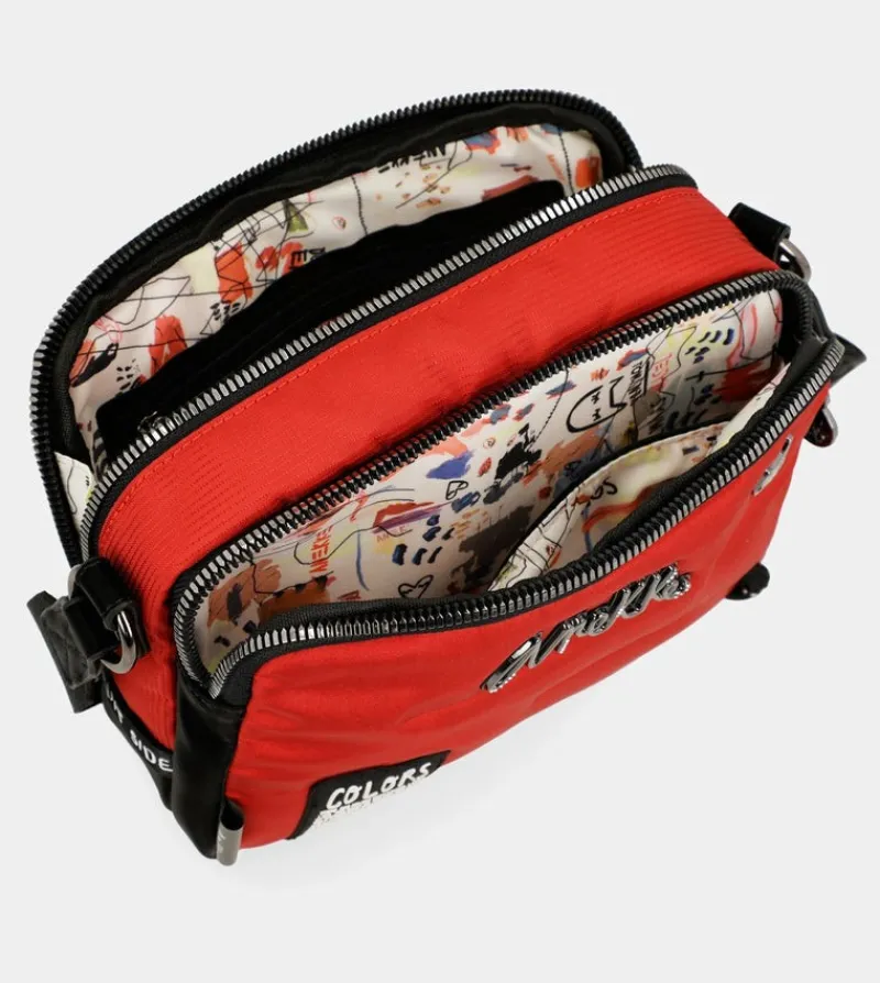 Anekke Nature Colors Red Rectangular Shoulder Bag Fashion