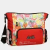 Anekke Nature Colors Red Shoulder Bag With Pockets Hot