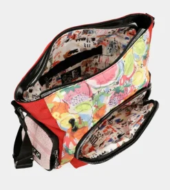 Anekke Nature Colors Red Shoulder Bag With Pockets Hot