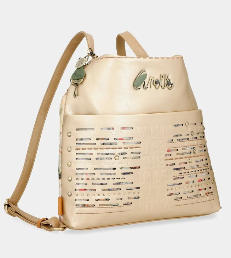 Anekke Nature Pachamama Convertible Golden Bag Into A Rucksack Best