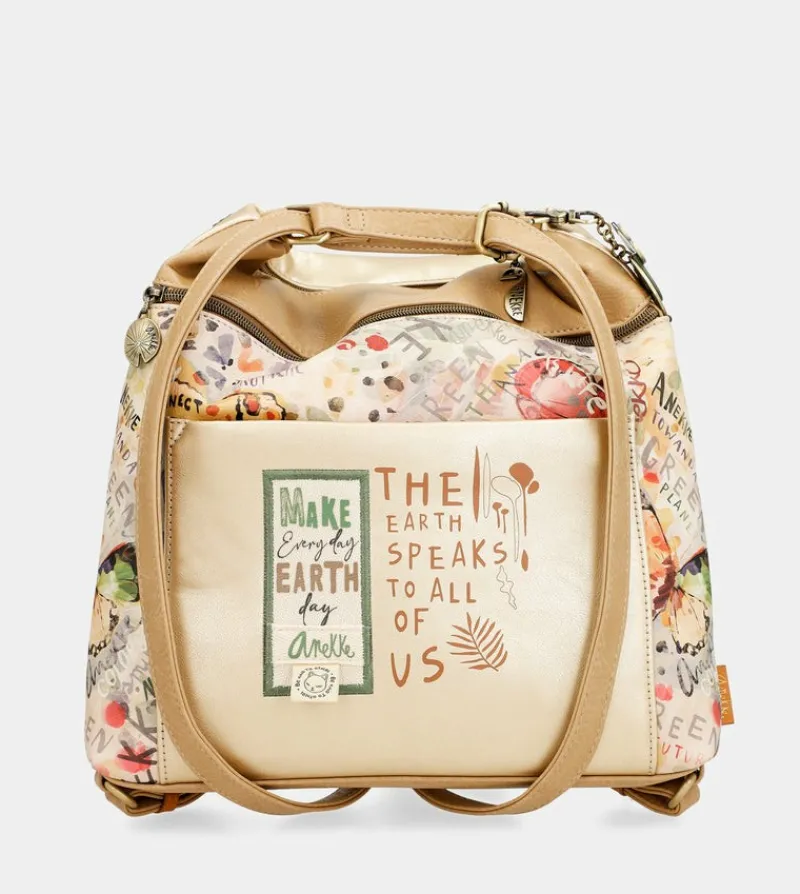 Anekke Nature Pachamama Convertible Golden Bag Into A Rucksack Best