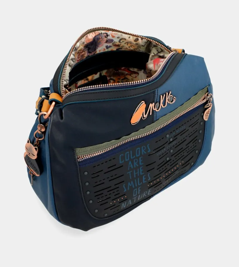 Anekke Nature Pachamama Flexible Navy Blue Crossbody Bag Store