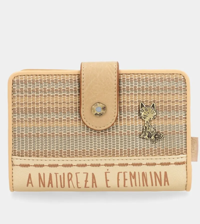 Anekke Nature Pachamama Gold Medium Rfid Wallet Best Sale