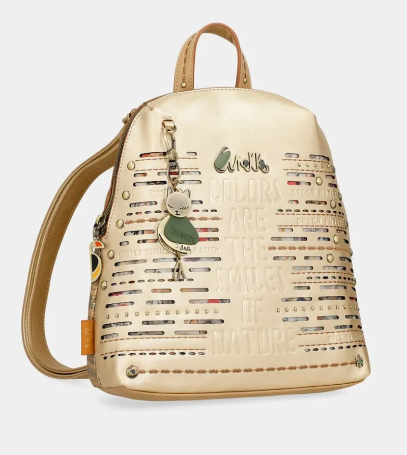 Anekke Nature Pachamama Golden Backpack Store