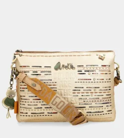 Anekke Nature Pachamama Golden Crossbody Bag With Two Compartments Outlet