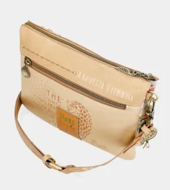 Anekke Nature Pachamama Golden Crossbody Bag With Two Compartments Outlet