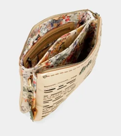 Anekke Nature Pachamama Golden Crossbody Bag With Two Compartments Outlet
