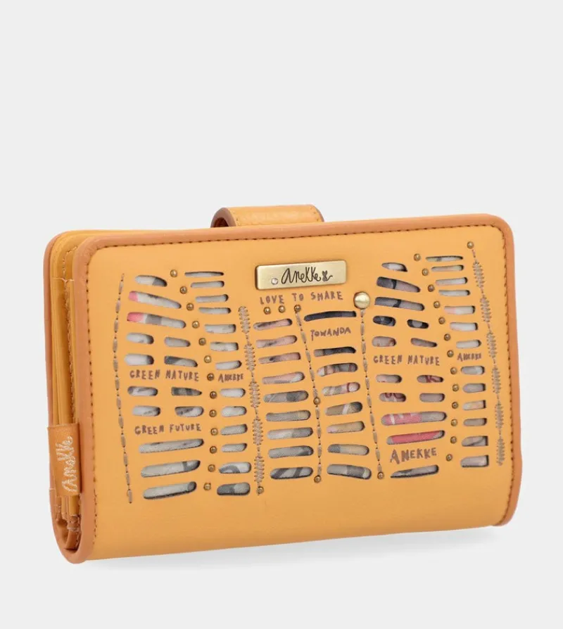 Anekke Nature Pachamama Medium Rfid Wallet Ochre Ocher Store