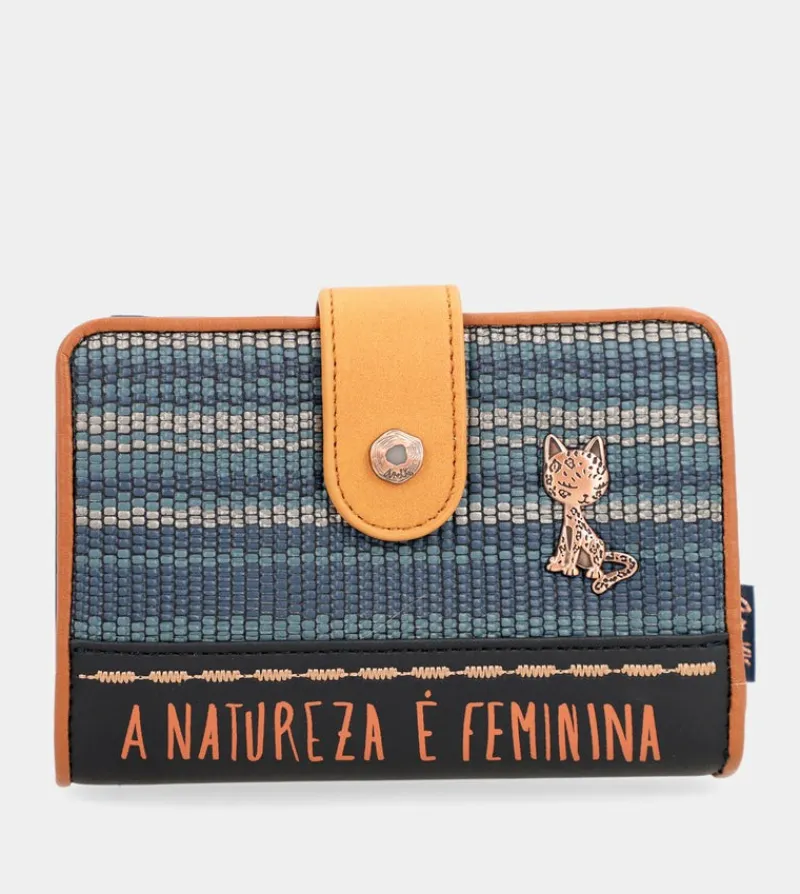Anekke Nature Pachamama Medium Rfid Wallet Navy Blue Discount