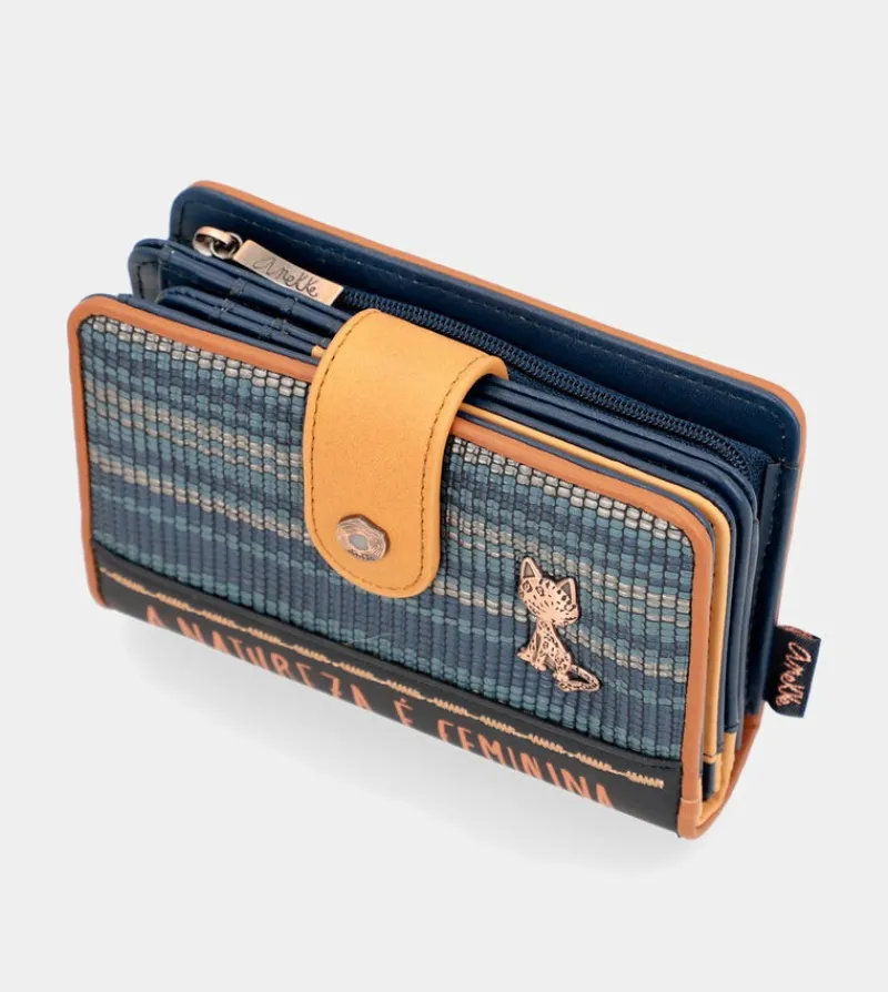 Anekke Nature Pachamama Medium Rfid Wallet Navy Blue Discount