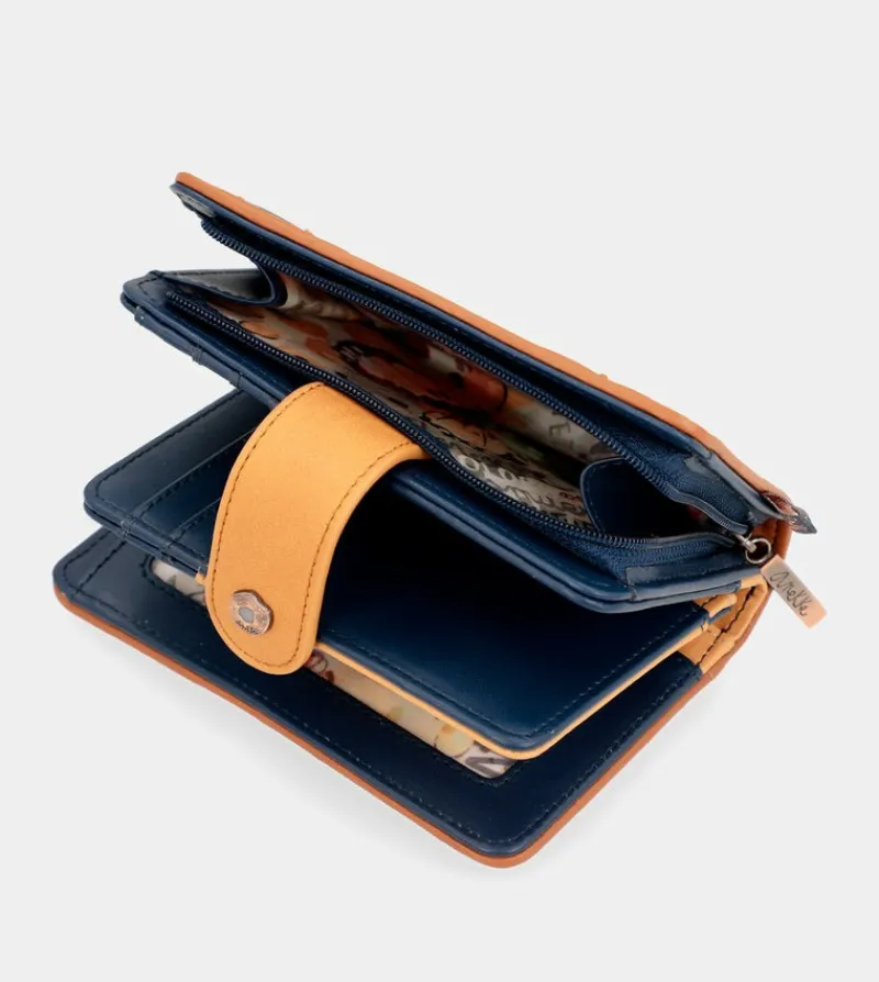 Anekke Nature Pachamama Medium Rfid Wallet Navy Blue Discount