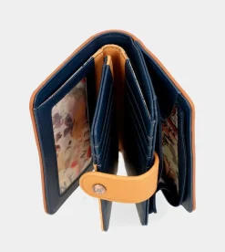 Anekke Nature Pachamama Medium Rfid Wallet Navy Blue Discount