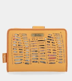 Anekke Nature Pachamama Medium Rfid Wallet Ochre Ocher Store