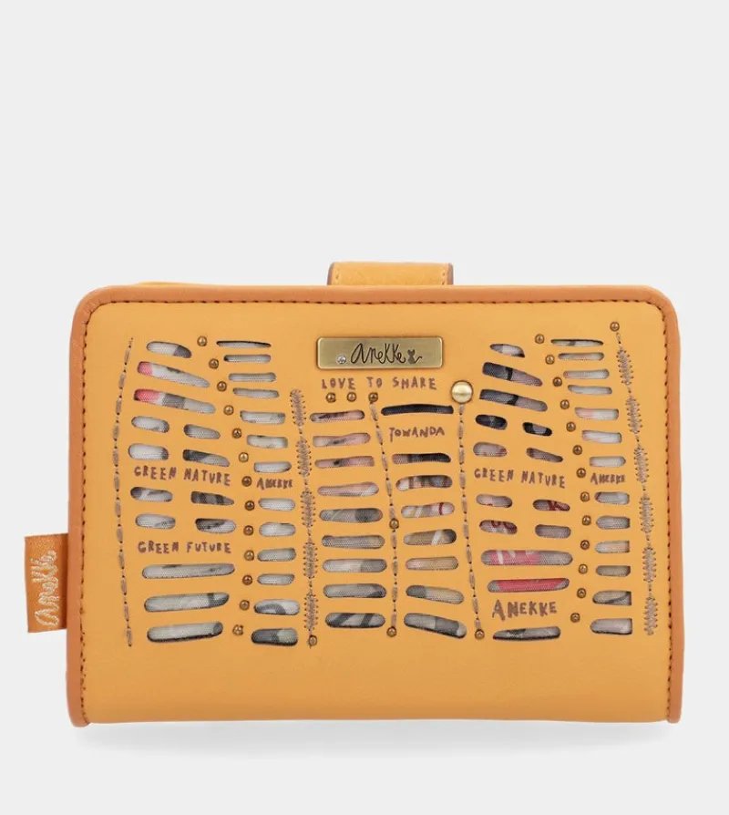 Anekke Nature Pachamama Medium Rfid Wallet Ochre Ocher Store