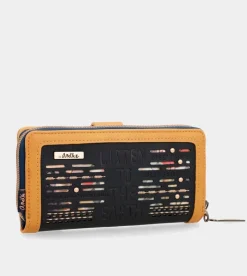 Anekke Nature Pachamama Navy Blue Large Rfid Wallet Hot