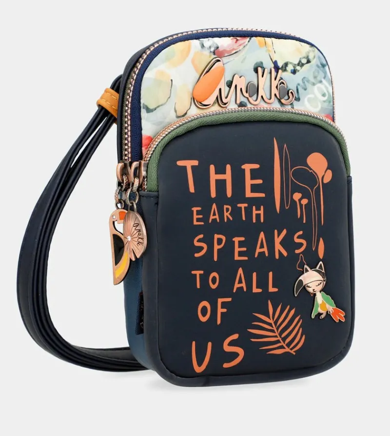 Anekke Nature Pachamama Navy Blue Mini Crossbody Bag Discount