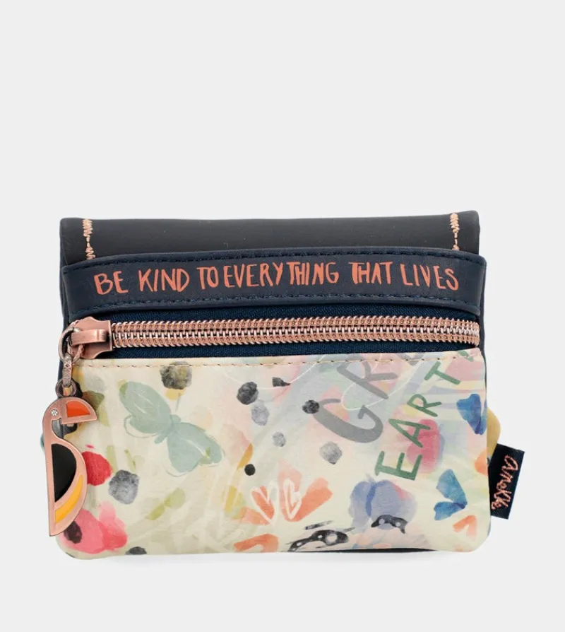 Anekke Nature Pachamama Navy Blue Flap Wallet Shop