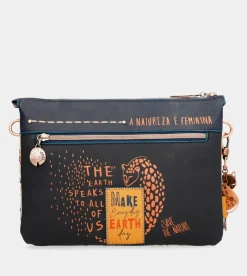 Anekke Nature Pachamama Navy Blue Crossbody Bag With 2 Compartments Best Sale