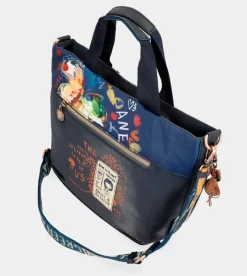 Anekke Nature Pachamama Navy Blue Tote Bag With Shoulder Strap Fashion