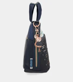 Anekke Nature Pachamama Navy Blue Tote Bag With Shoulder Strap Fashion