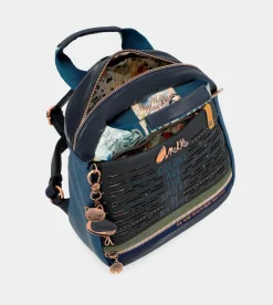 Anekke Nature Pachamama Navy Blue Medium Satchel Bag Shop