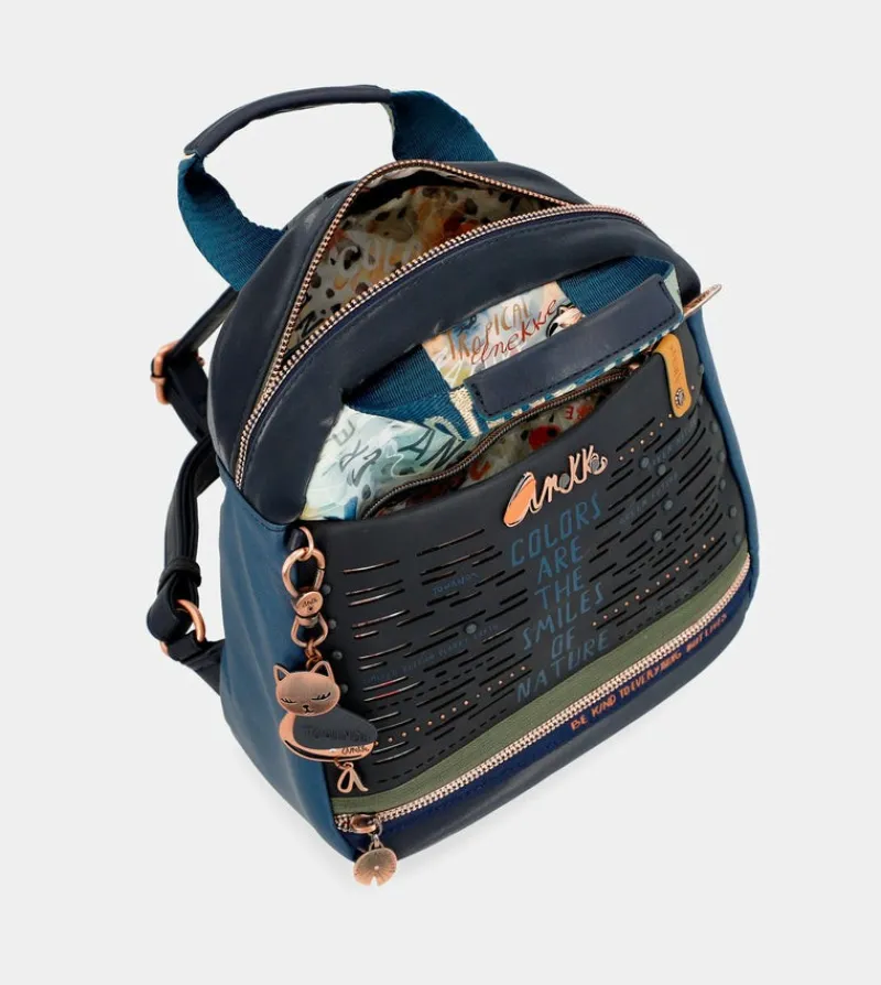 Anekke Nature Pachamama Navy Blue Medium Satchel Bag Shop
