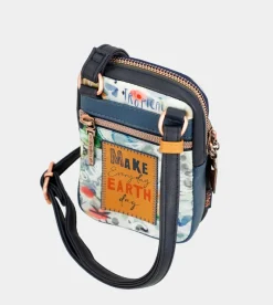 Anekke Nature Pachamama Navy Blue Mini Crossbody Bag Discount
