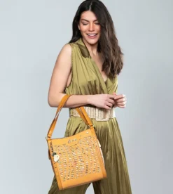 Anekke Nature Pachamama Ochre Crossbody Bag Cheap