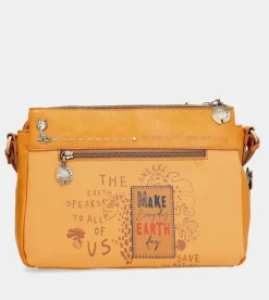 Anekke Nature Pachamama Ochre Crossbody Bag With 3 Compartments Best Sale