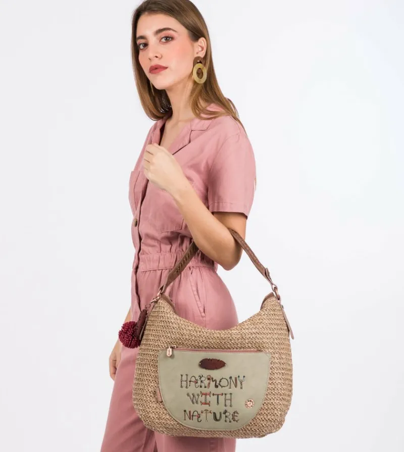 Anekke Nature Raffia Hobo Bag Clearance