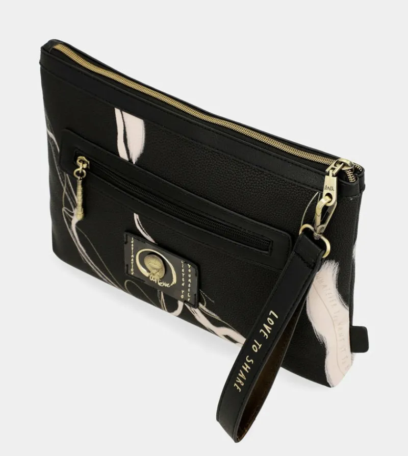 Anekke Nature Shodo Black Clutch Bag Cheap